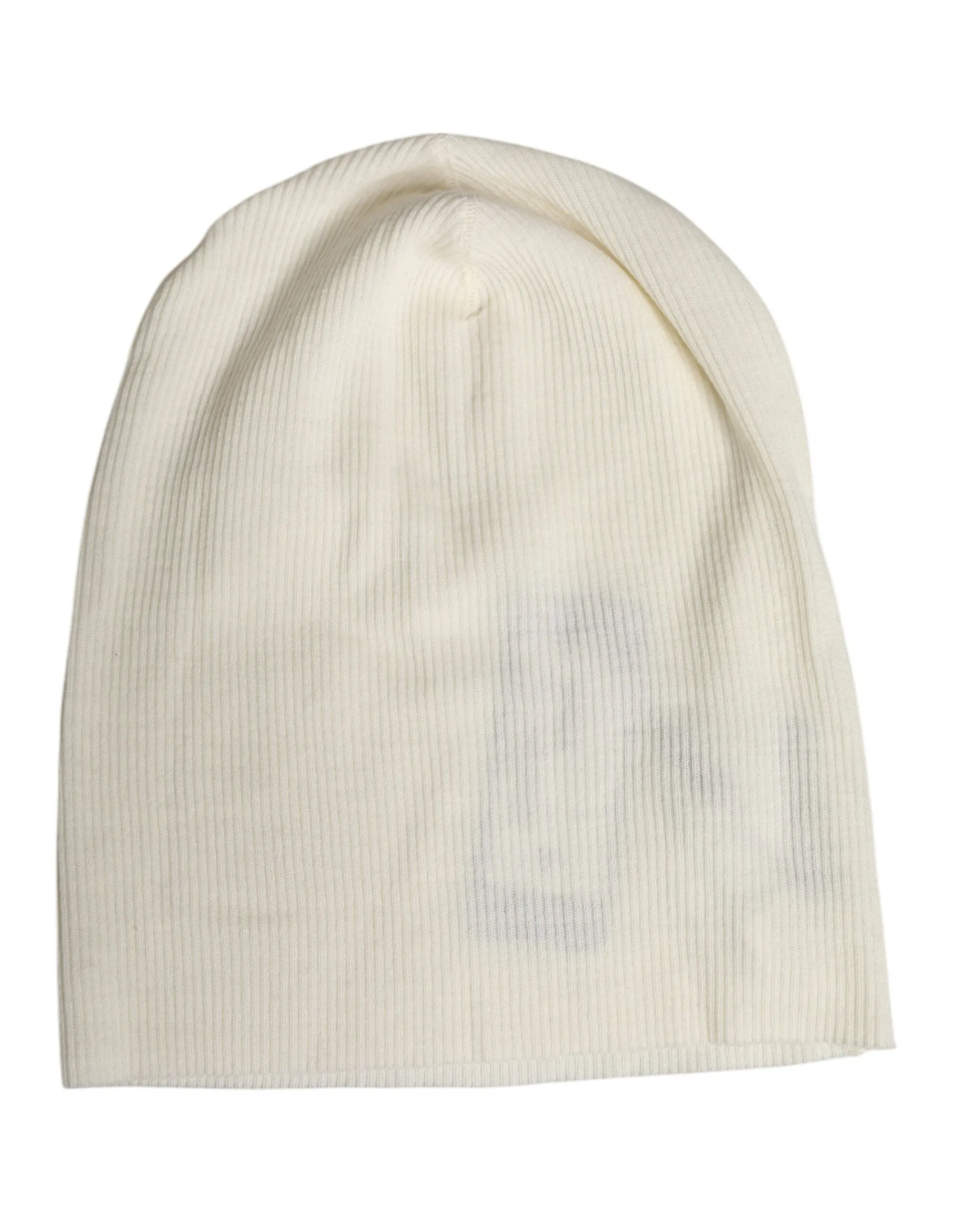 Dolce & Gabbana Men's Beige Wool Blend Knitted Beanie Cap