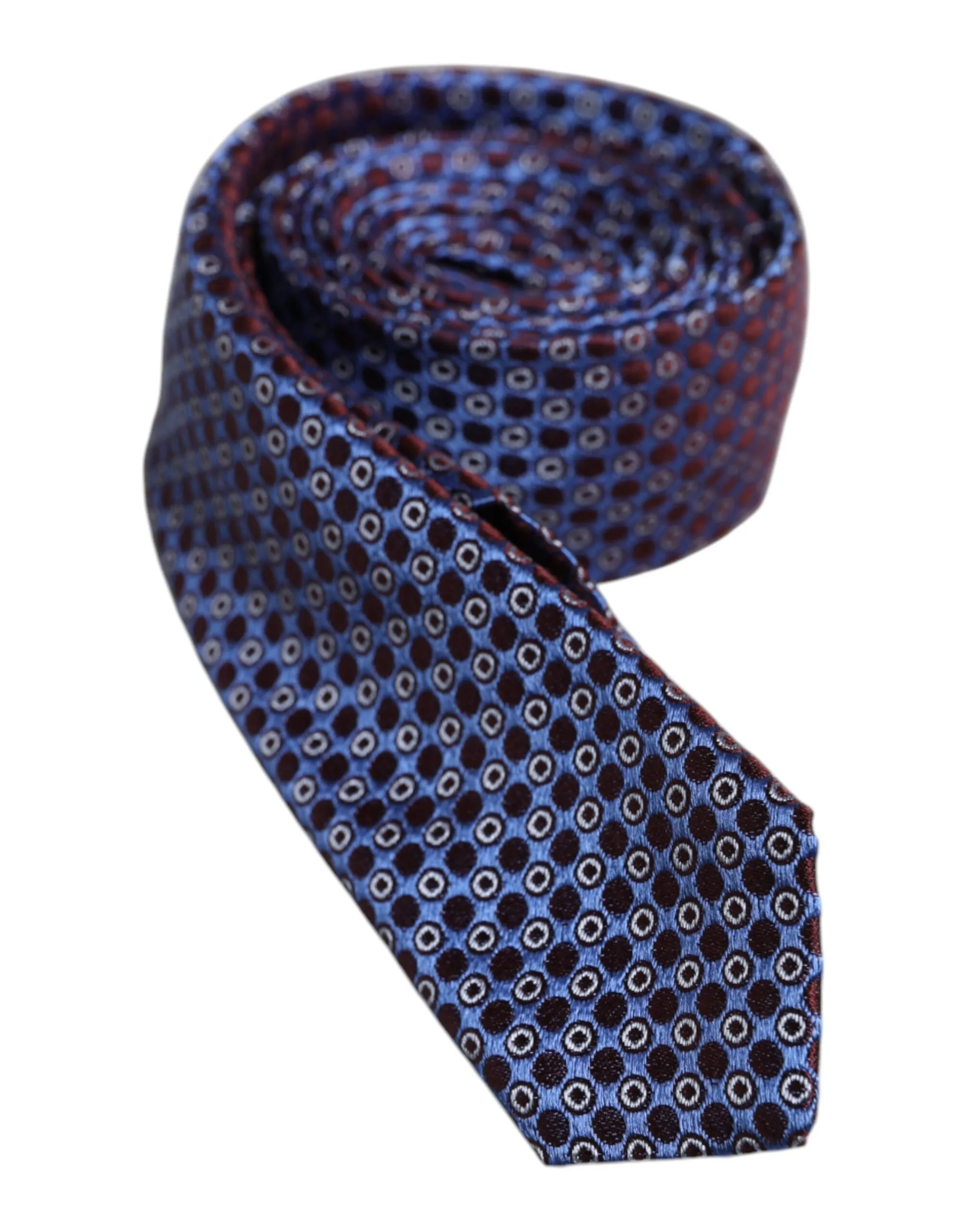 Dolce & Gabbana Men's Multicolor Circles Silk Adjustable Necktie Tie