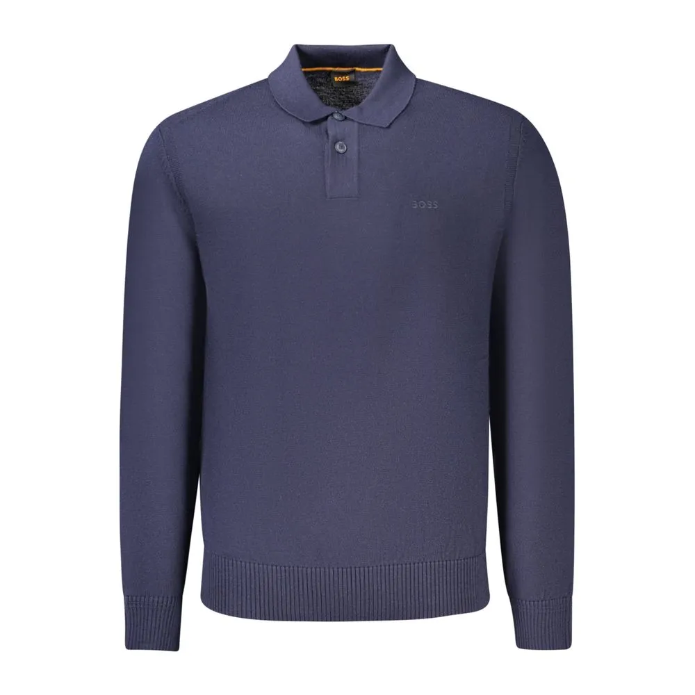 Hugo Boss Men's Blue Wool Mens Sweater