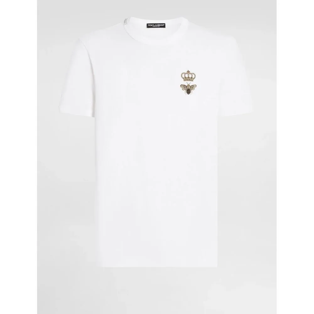 Dolce & Gabbana Men's White Cotton T-Shirt