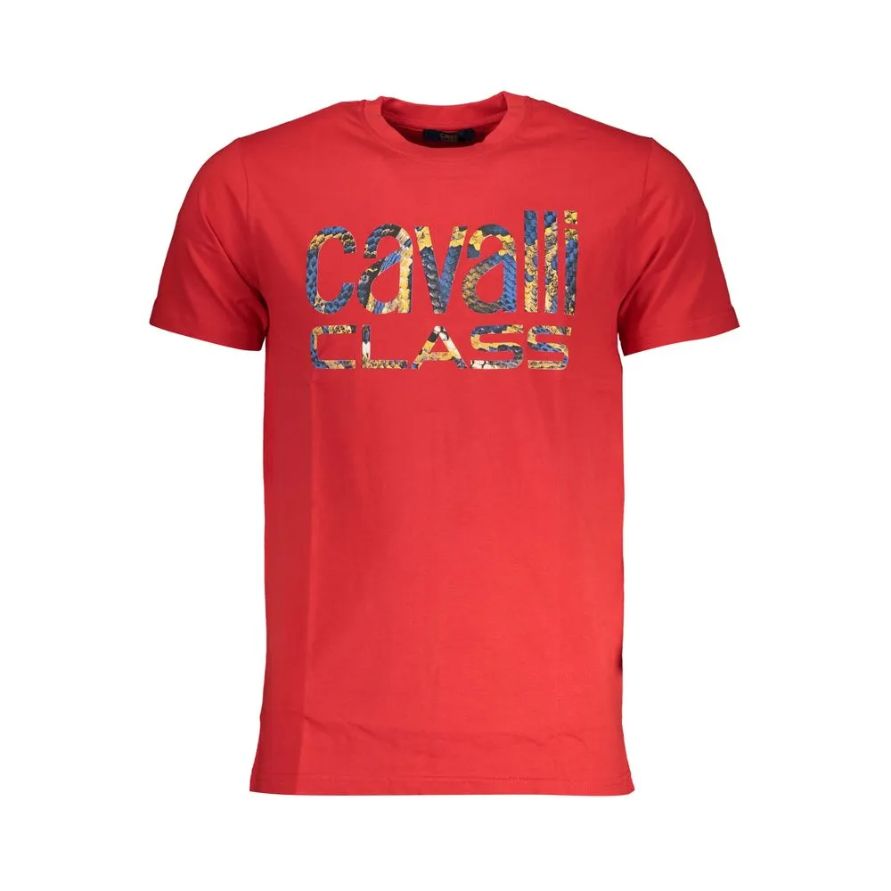 Cavalli Class Men's Red Cotton T-Shirt