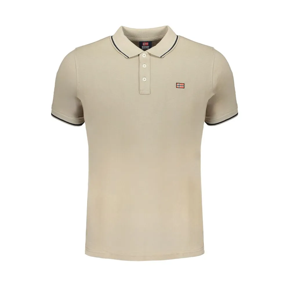 Norway 1963 Men's Beige Cotton Polo Shirt