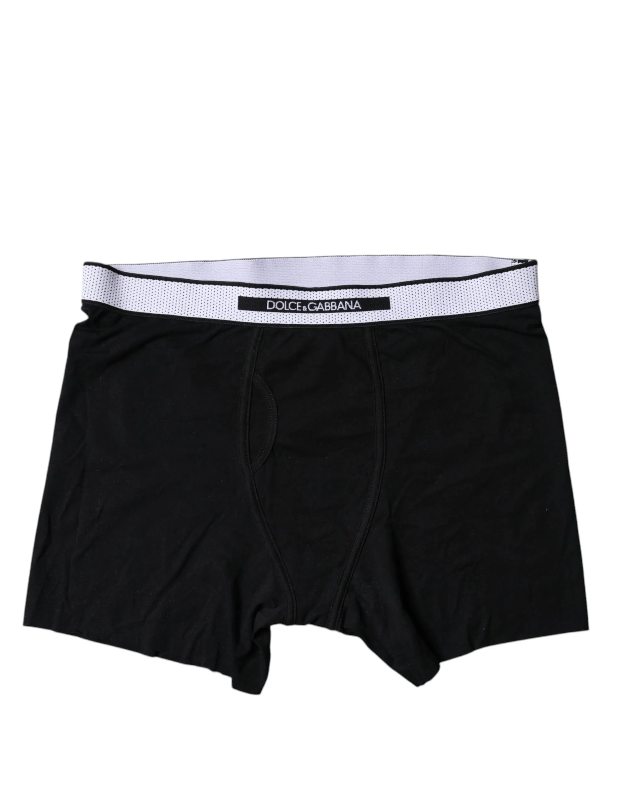 Dolce & Gabbana Men's Black Cotton Stretch Regular Boxer Underwear