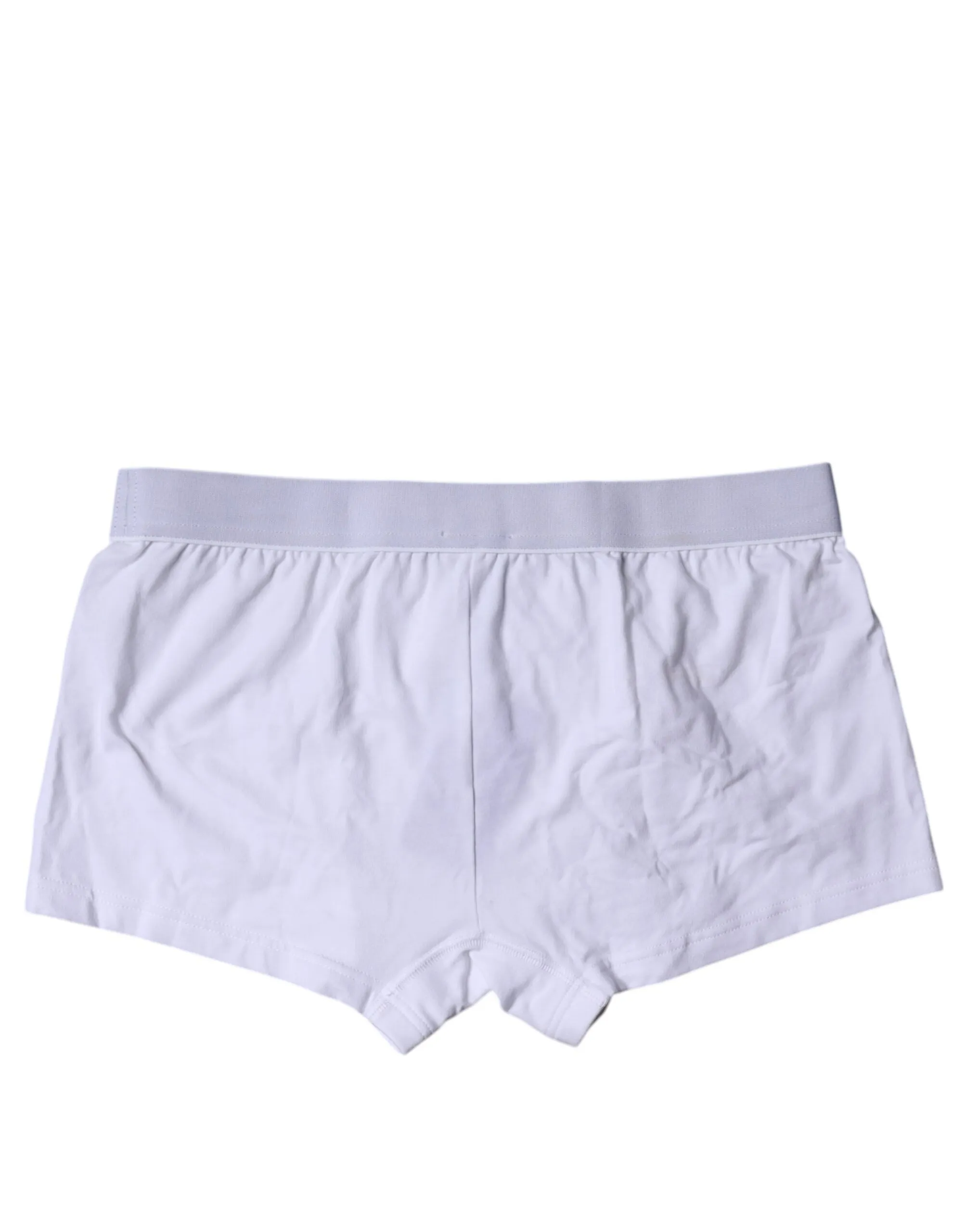 Dolce & Gabbana Men's White Cotton Stretch Regular Boxer Underwear