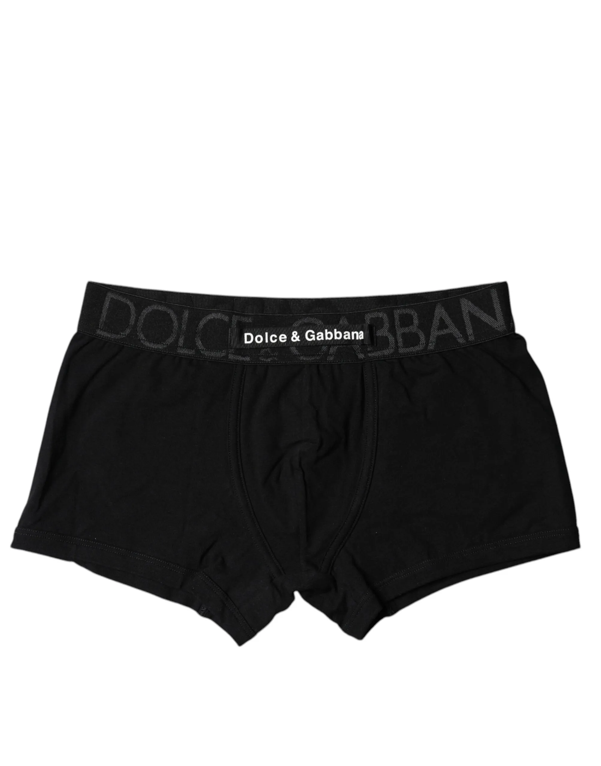 Dolce & Gabbana Men's Black Cotton Stretch Regular Boxer Underwear