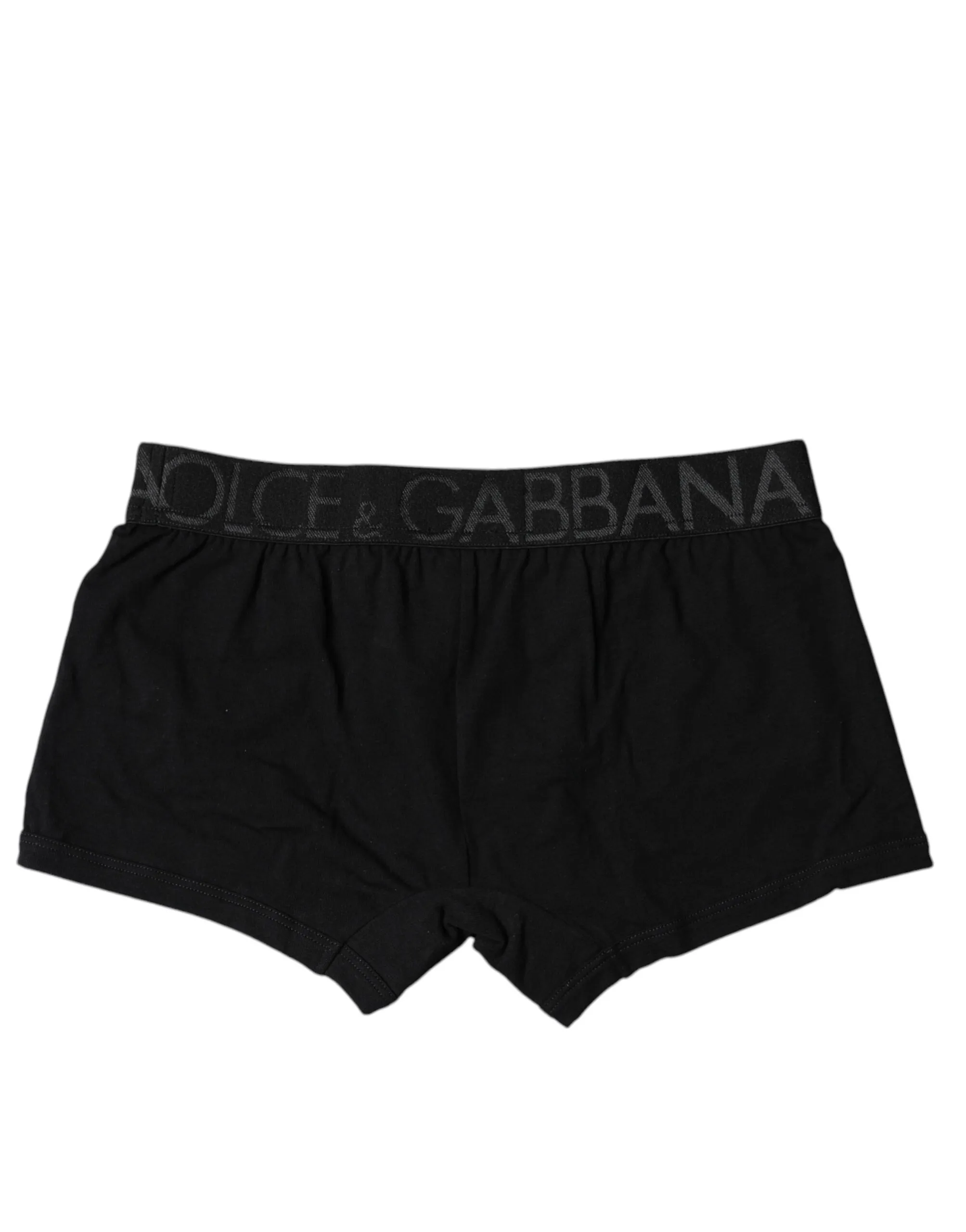 Dolce & Gabbana Men's Black Cotton Stretch Regular Boxer Underwear
