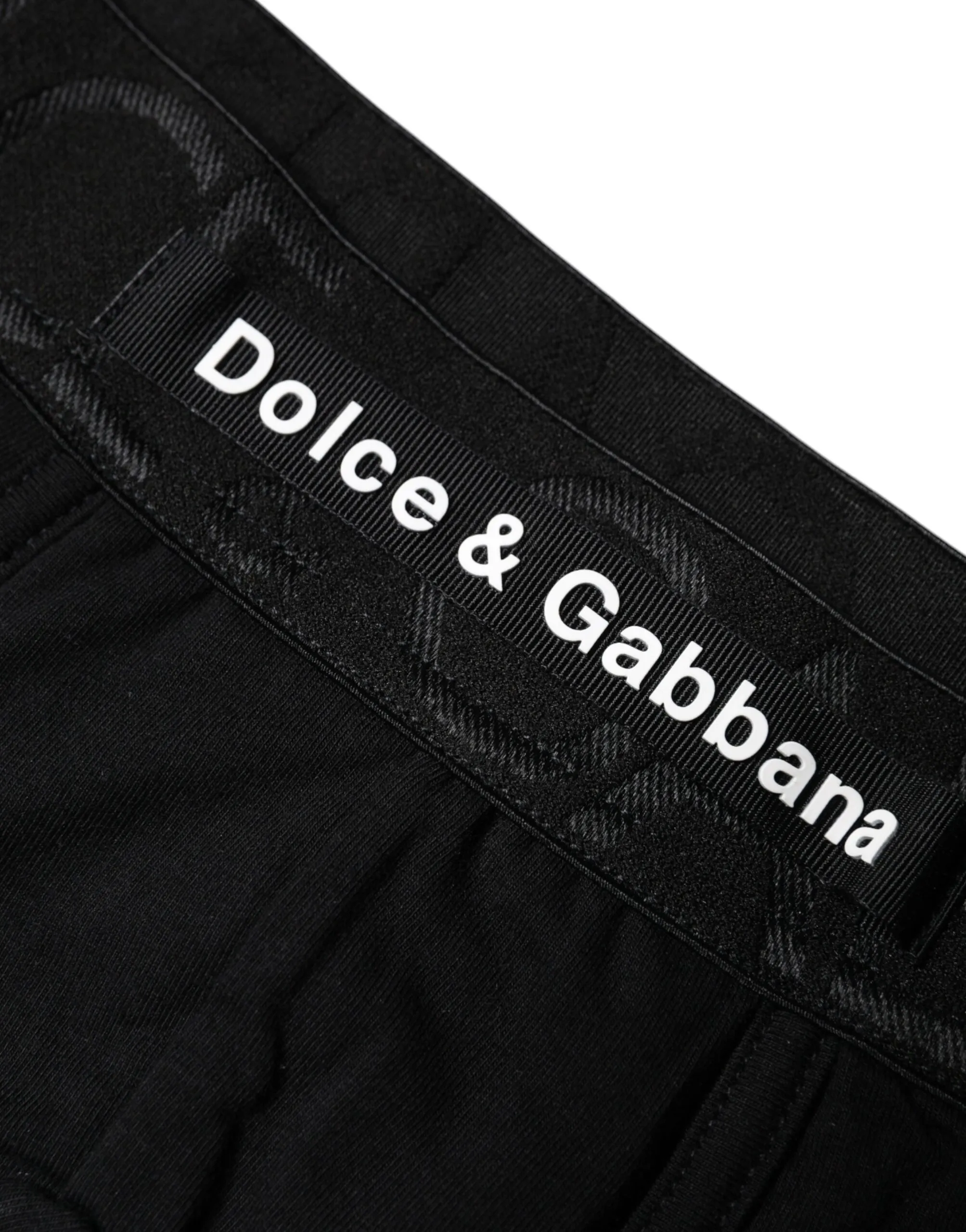 Dolce & Gabbana Men's Black Cotton Stretch Regular Boxer Underwear