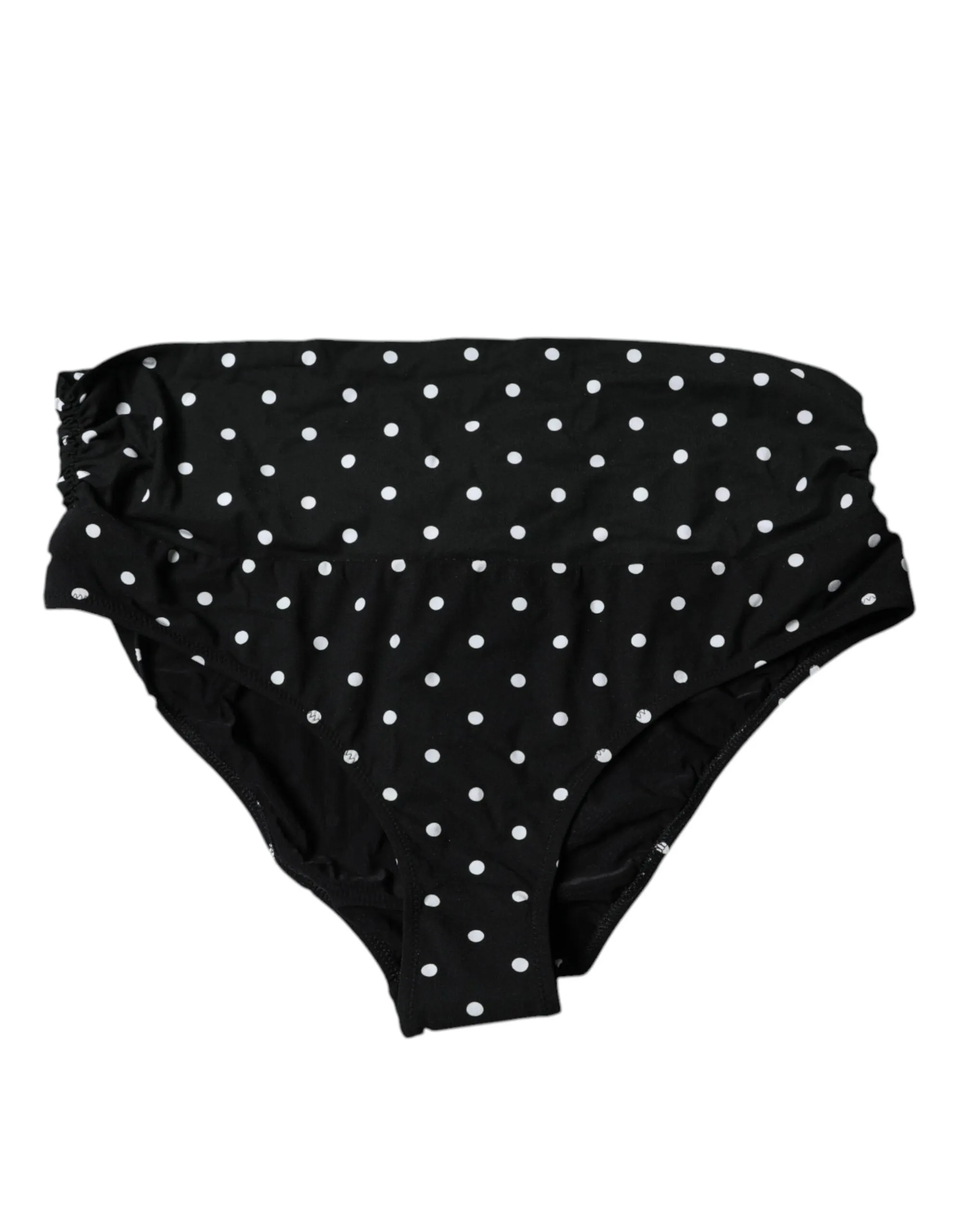 Dolce & Gabbana Women's Black Polka Dot Swimsuit Bikini Bottom Swimwear