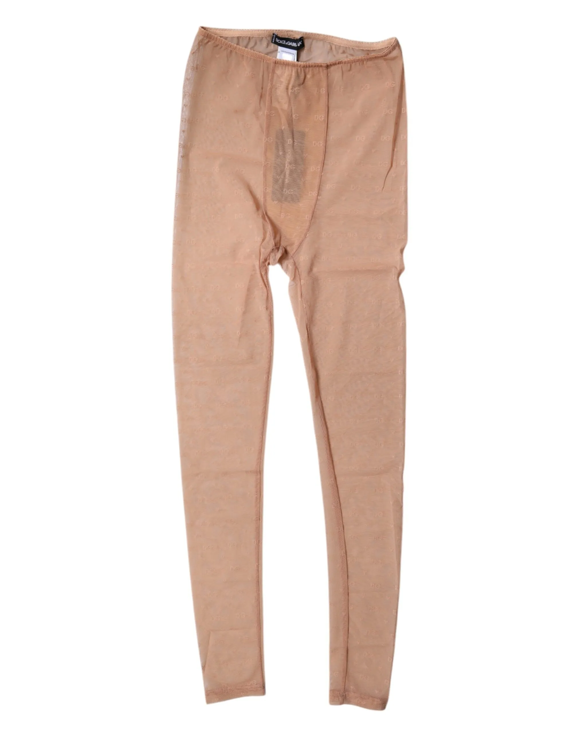 Dolce & Gabbana Women's Nude Beige Logo Lace Lingerie Pants Underwear