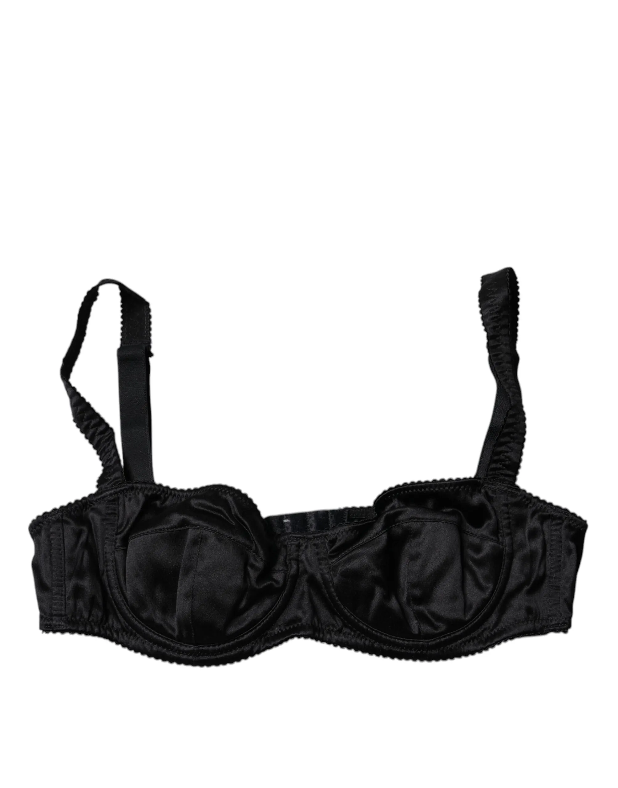 Dolce & Gabbana Women's Black Silk Stretch Balconette Brassiere Underwear