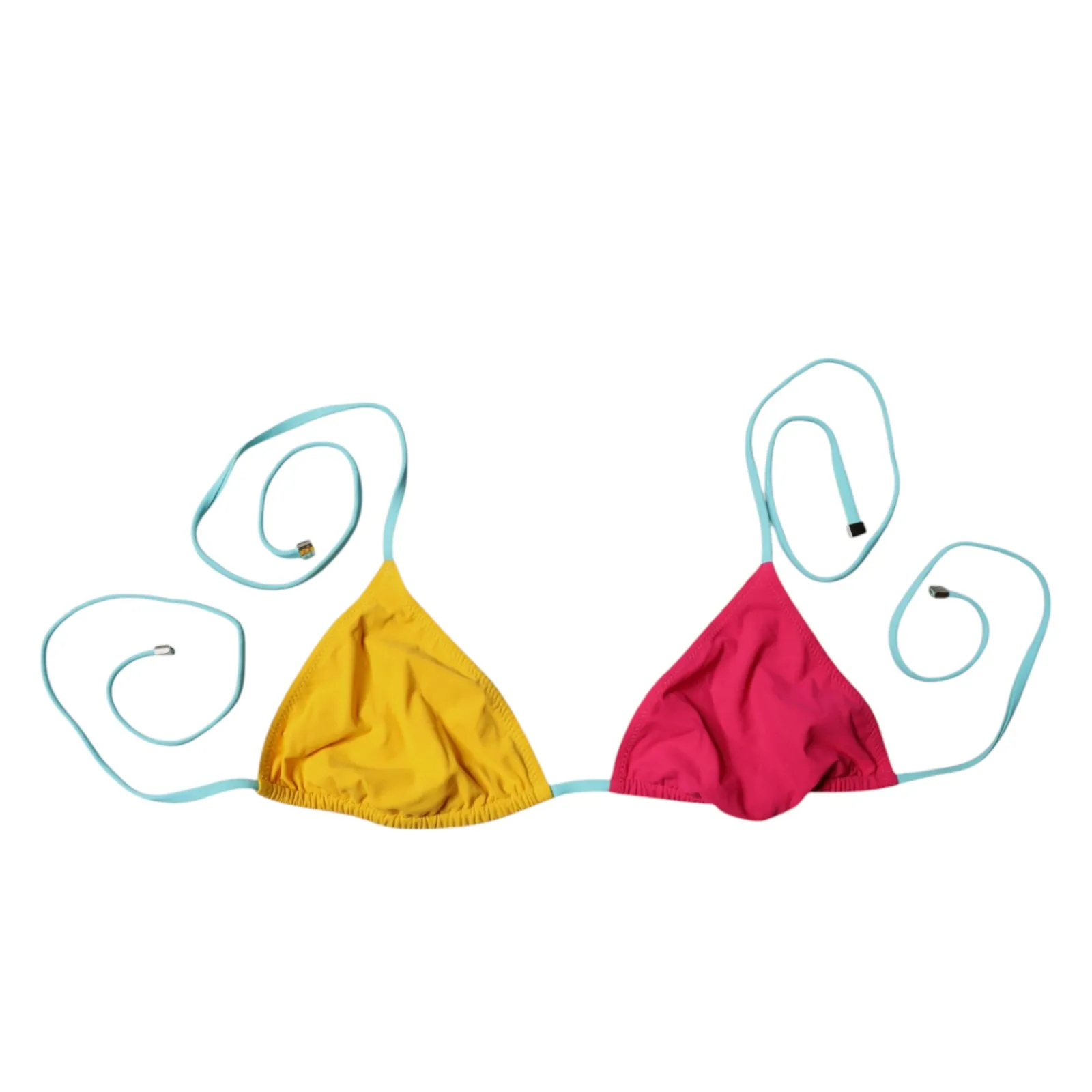 Dolce & Gabbana Women's Multicolor Halter Beachwear Bikini Top Swimwear