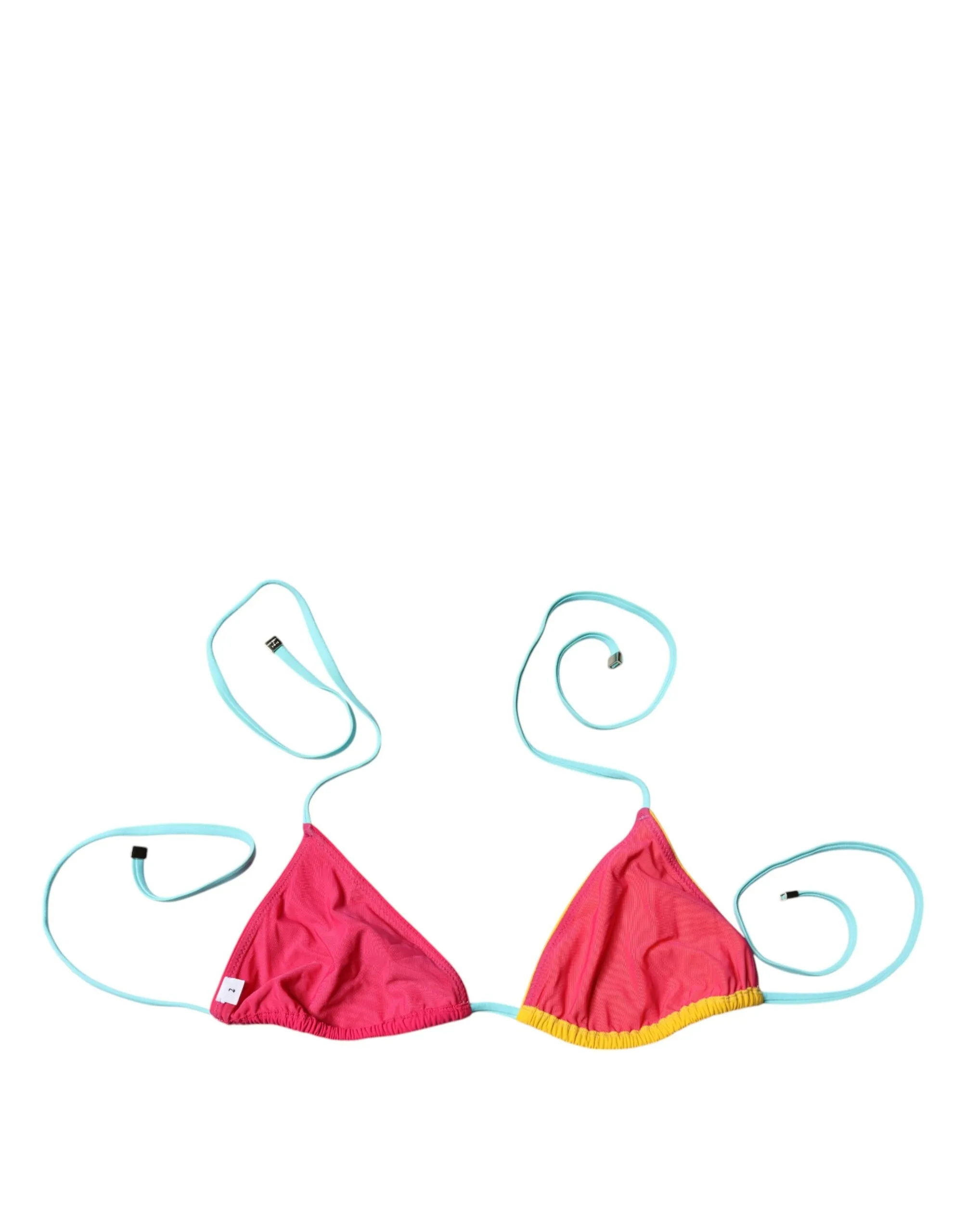 Dolce & Gabbana Women's Multicolor Halter Beachwear Bikini Top Swimwear