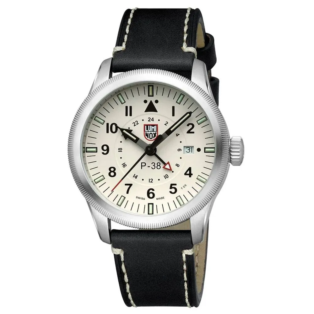 Luminox Men's Black Leather Watch