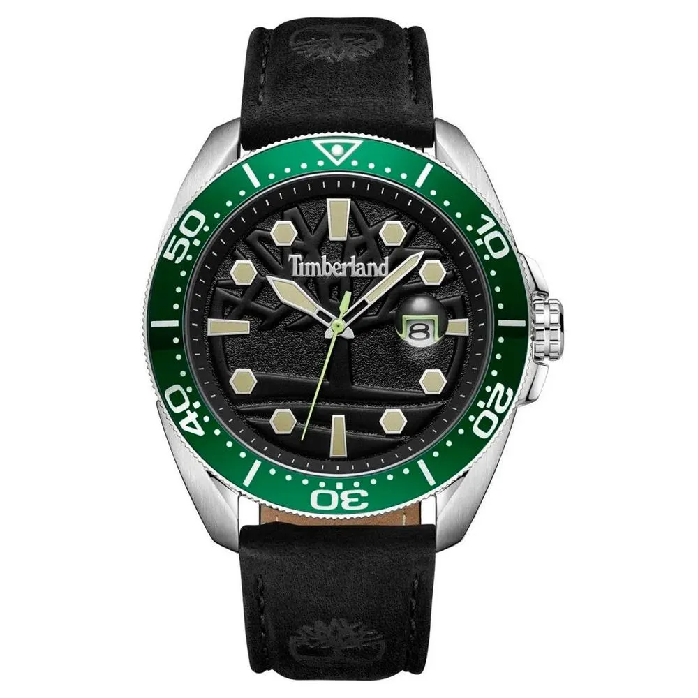 Timberland Men's Black Leather Watch