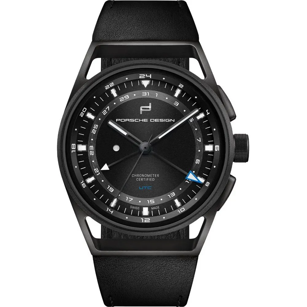 Porsche Design Men's Black Leather Watch