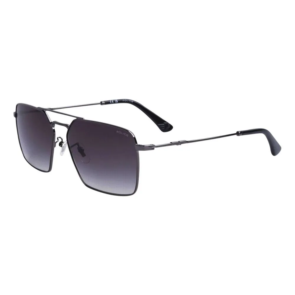 Police Men's Gray Metal Sunglasses