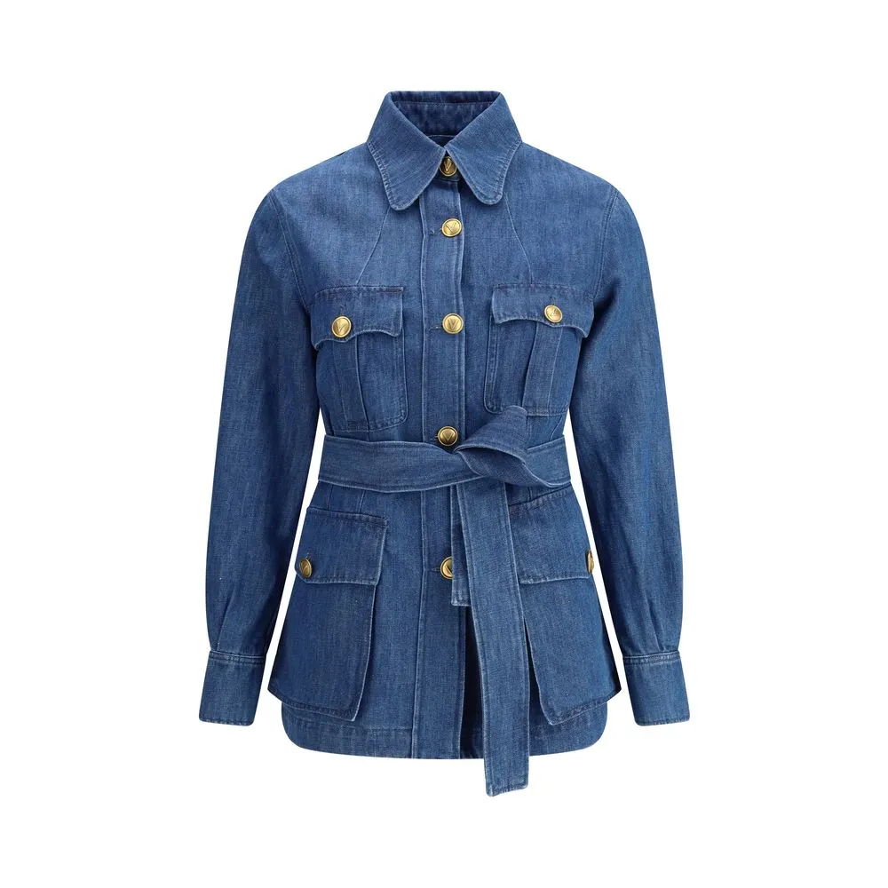 Valentino Women's Belted Denim Jacket