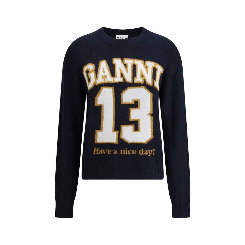 Ganni Women's Baseball Sweater