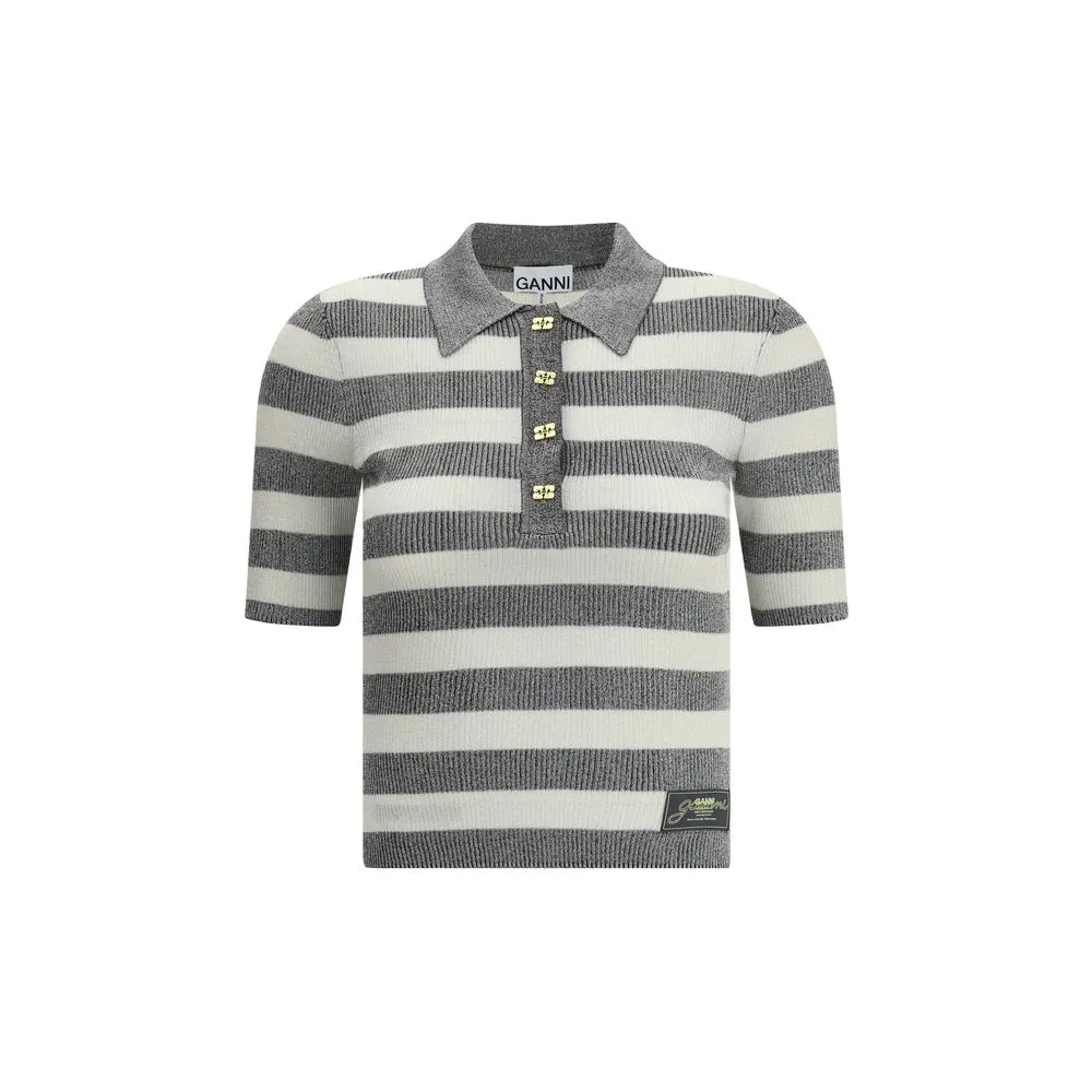 Ganni Women's Knit polo shirt