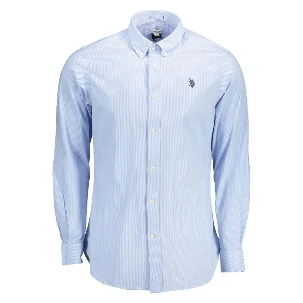 U.S. POLO ASSN. Light Blue Cotton Men Shirt