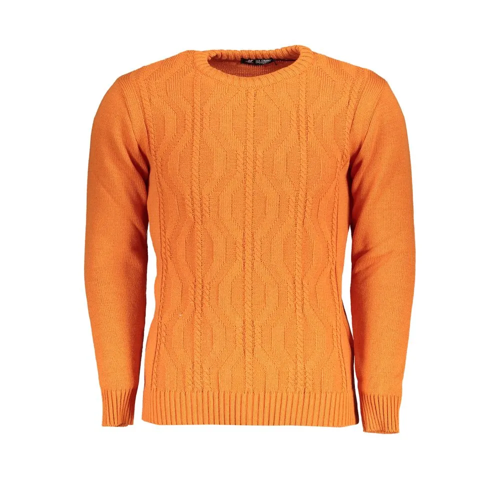 U.S. Grand Polo Men's Orange Fabric Sweater
