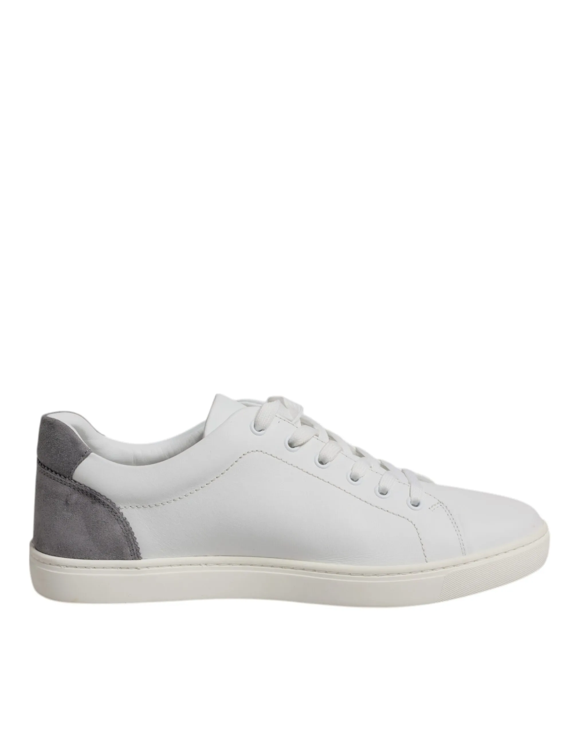 Dolce & Gabbana Men's White Suede Leather Low Top Sneakers Shoes