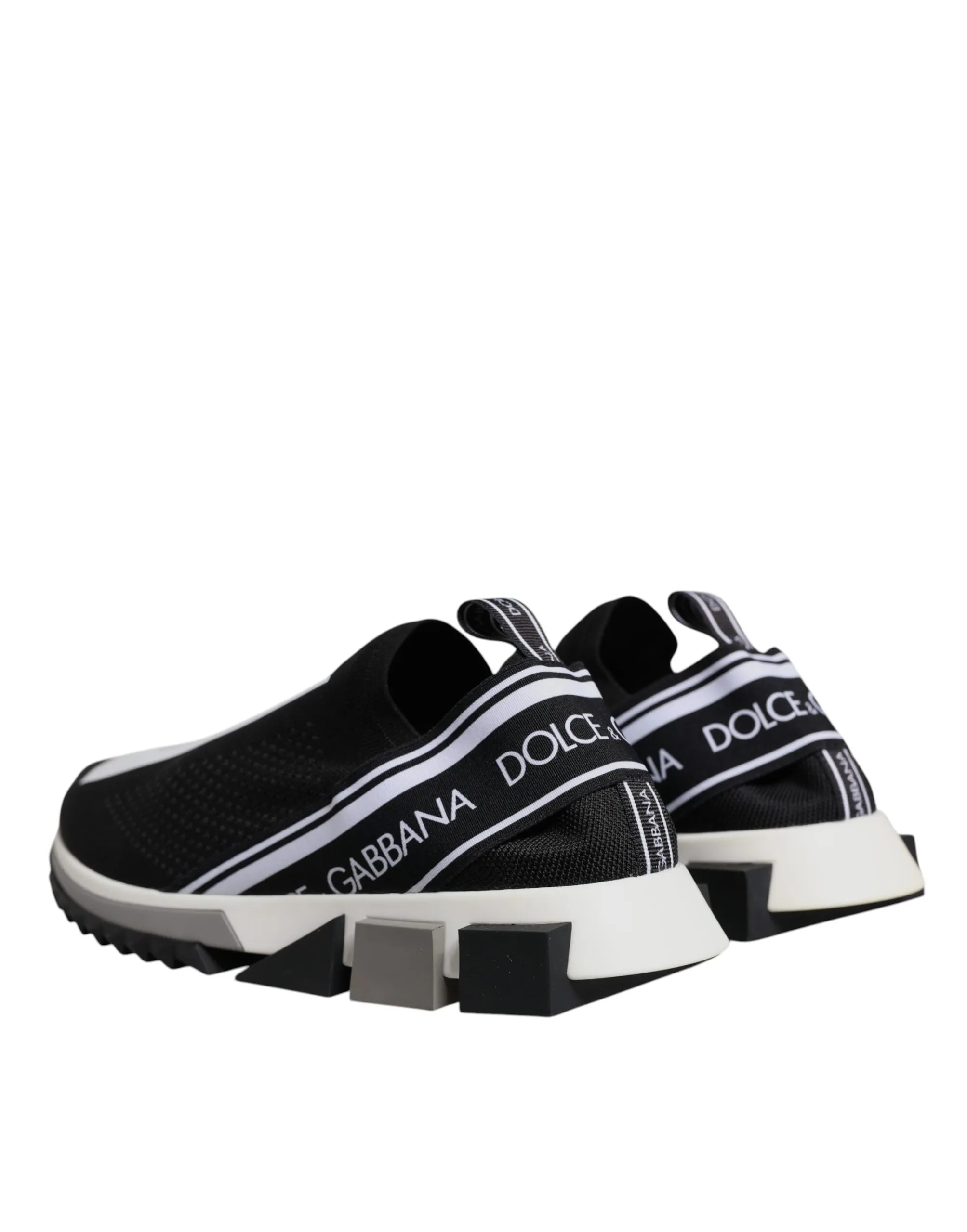 Dolce & Gabbana Men's Black White Slip On Sorrento Sneakers Shoes