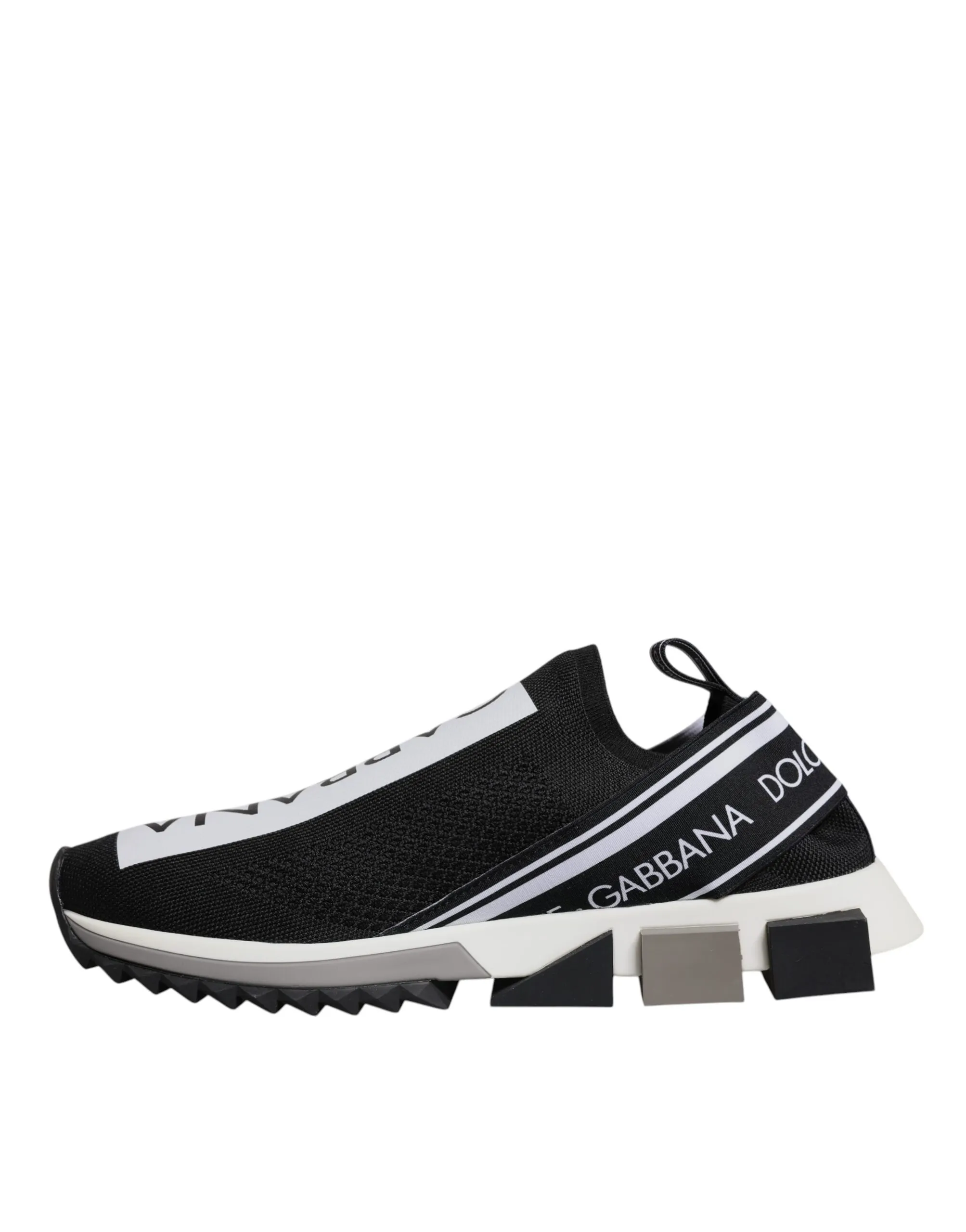 Dolce & Gabbana Men's Black White Slip On Sorrento Sneakers Shoes