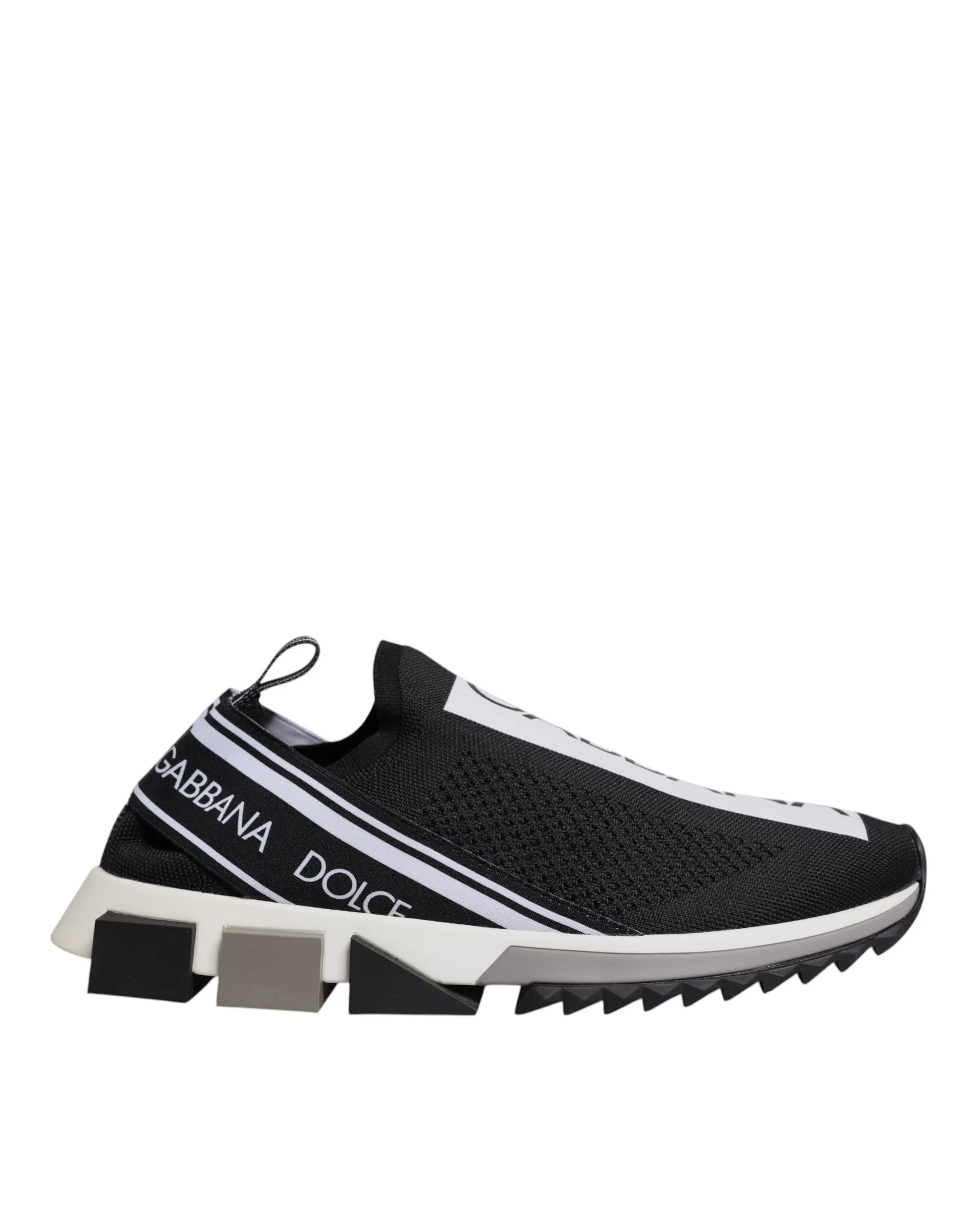 Dolce & Gabbana Men's Black White Slip On Sorrento Sneakers Shoes