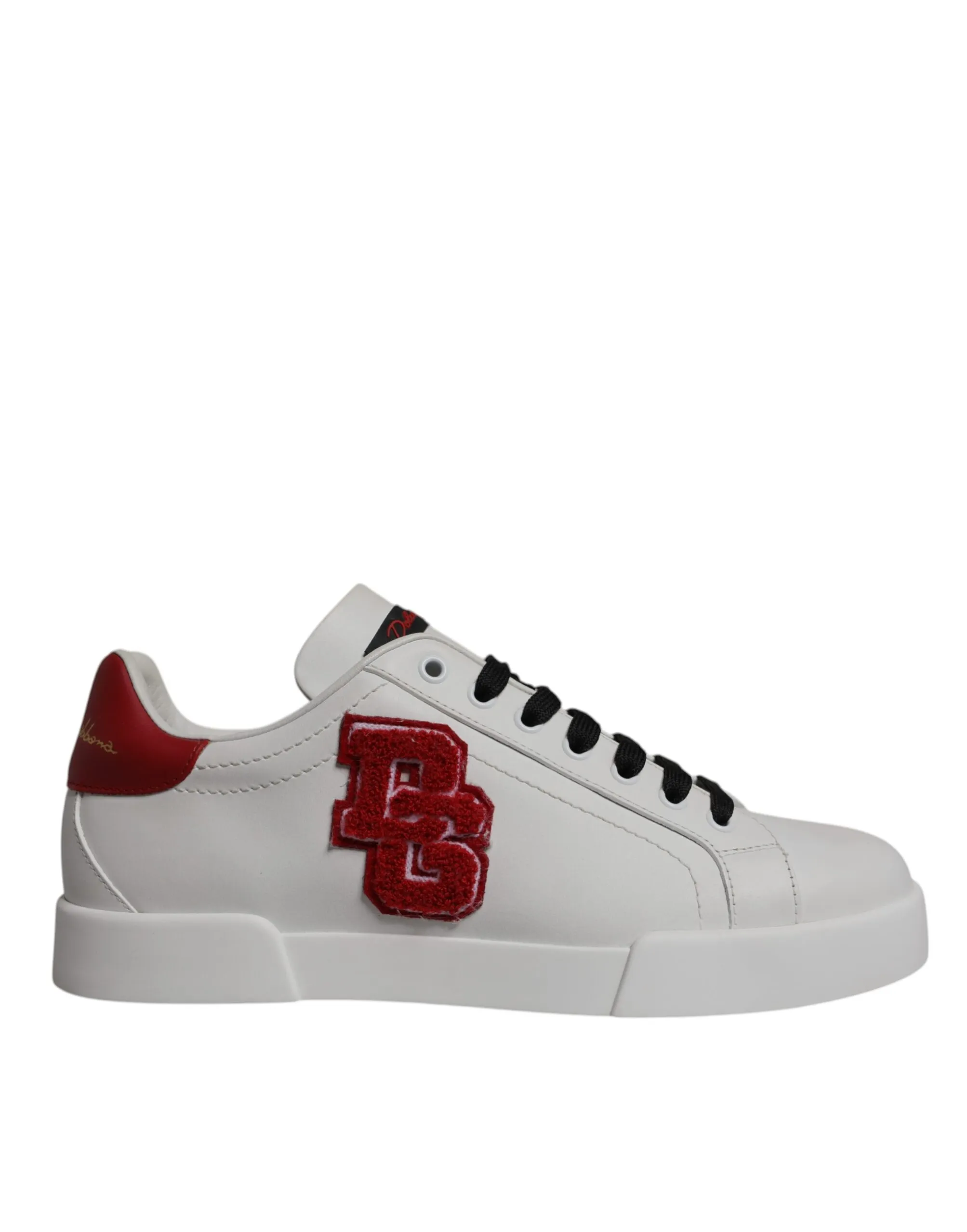 Dolce & Gabbana Men's White Leather DG Logo Low Top Sneakers Shoes