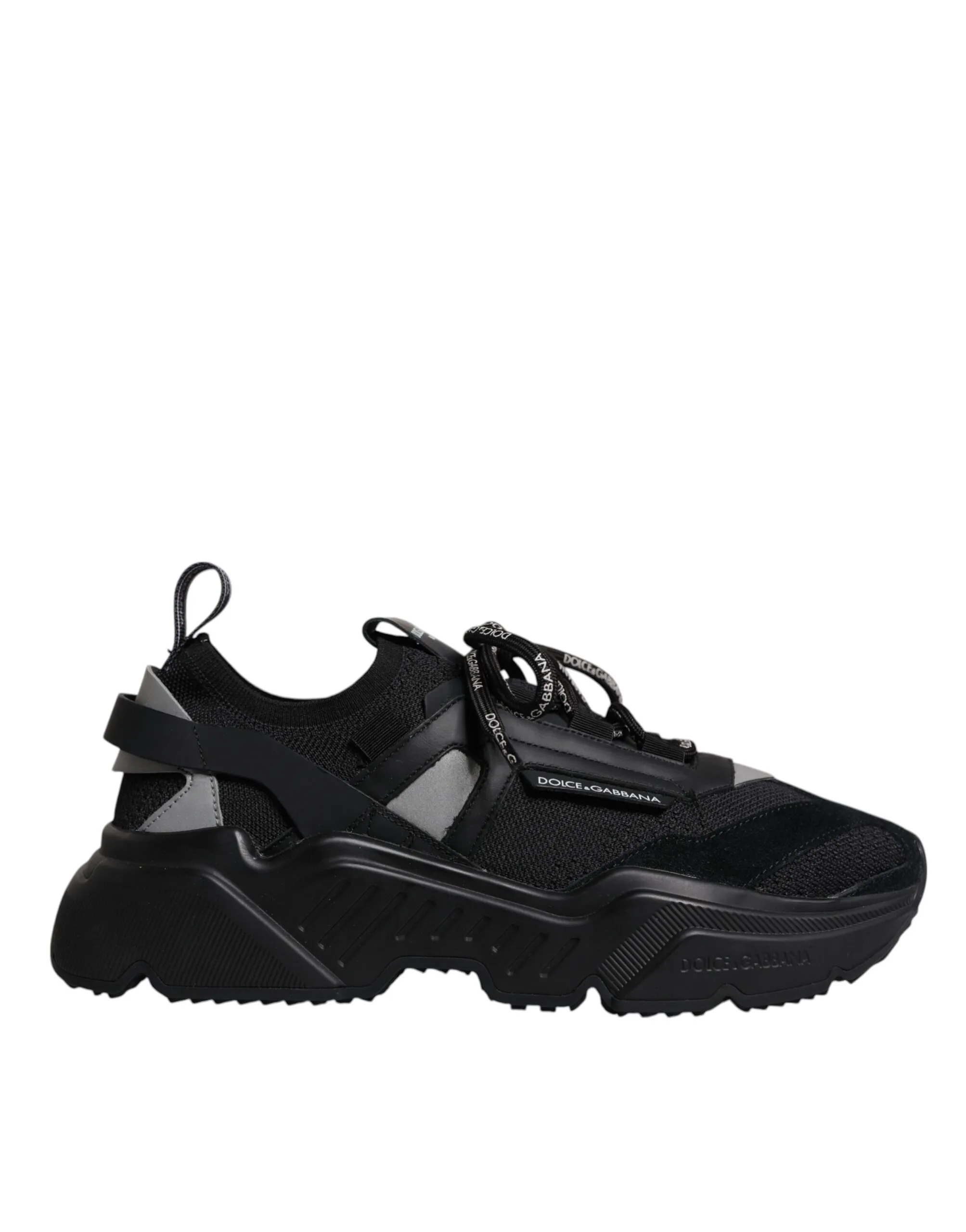 Dolce & Gabbana Women's Black Leather Daymaster Low Top Sneaker Shoes