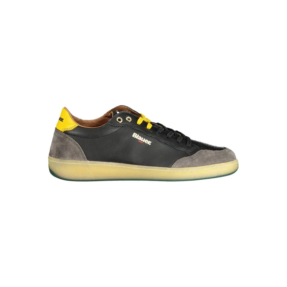 Blauer Men's Black Polyester Sneaker