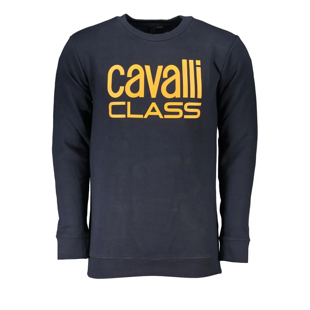 Cavalli Class Men's Blue Cotton Sweater