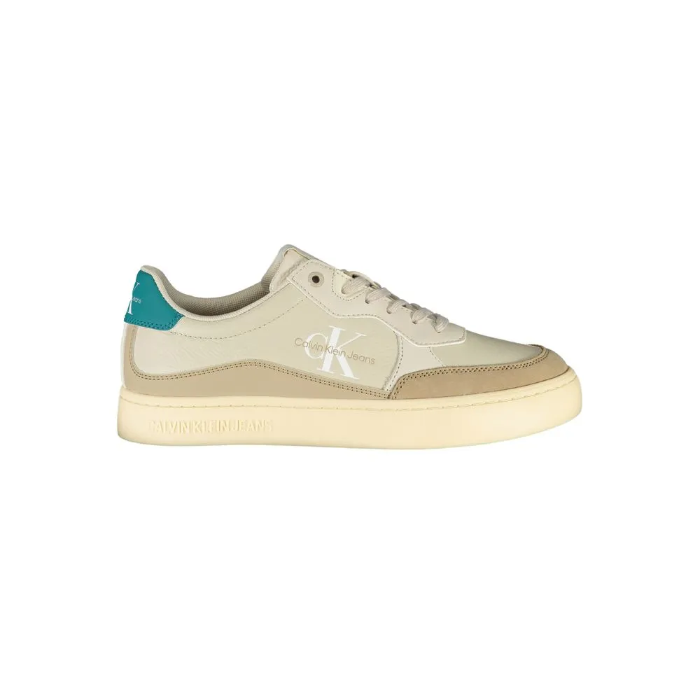 Calvin Klein Men's Beige Polyester Sneaker