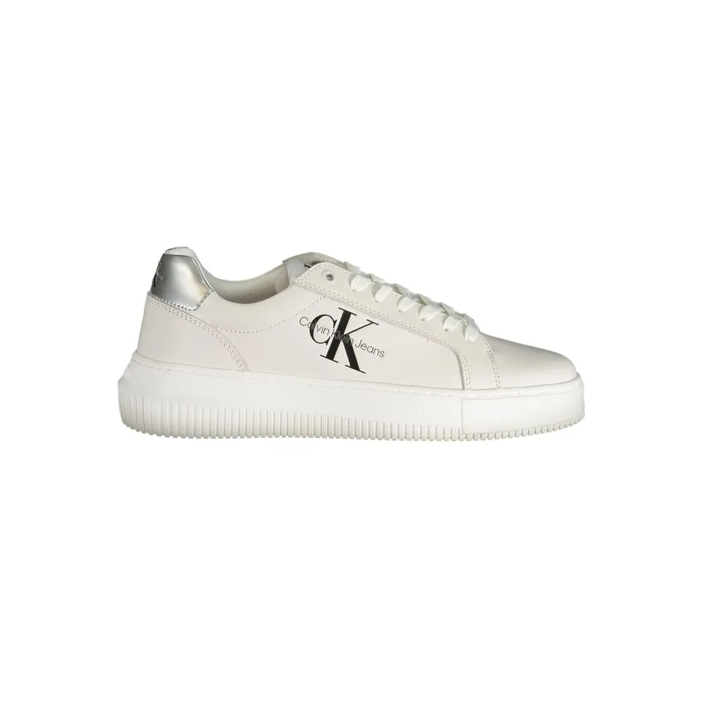 Calvin Klein Women's White Polyester Sneaker