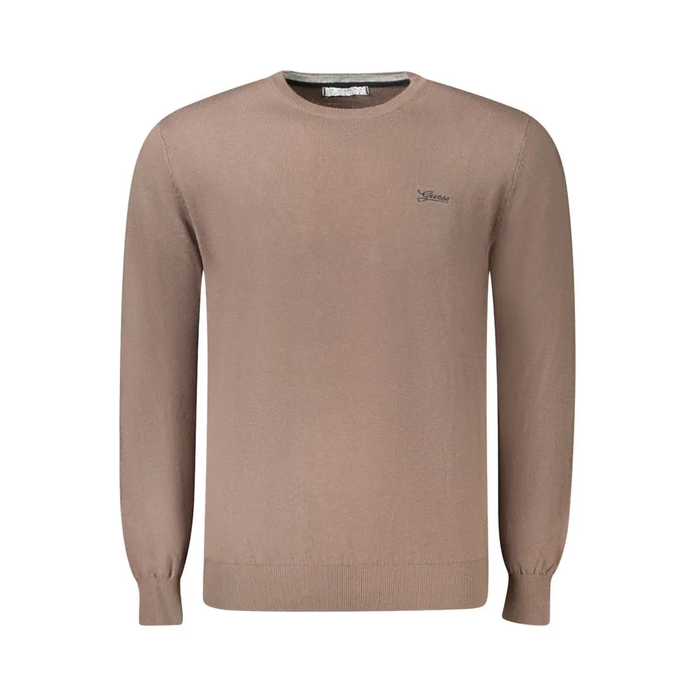 Guess Jeans Brown Cotton Men Sweater