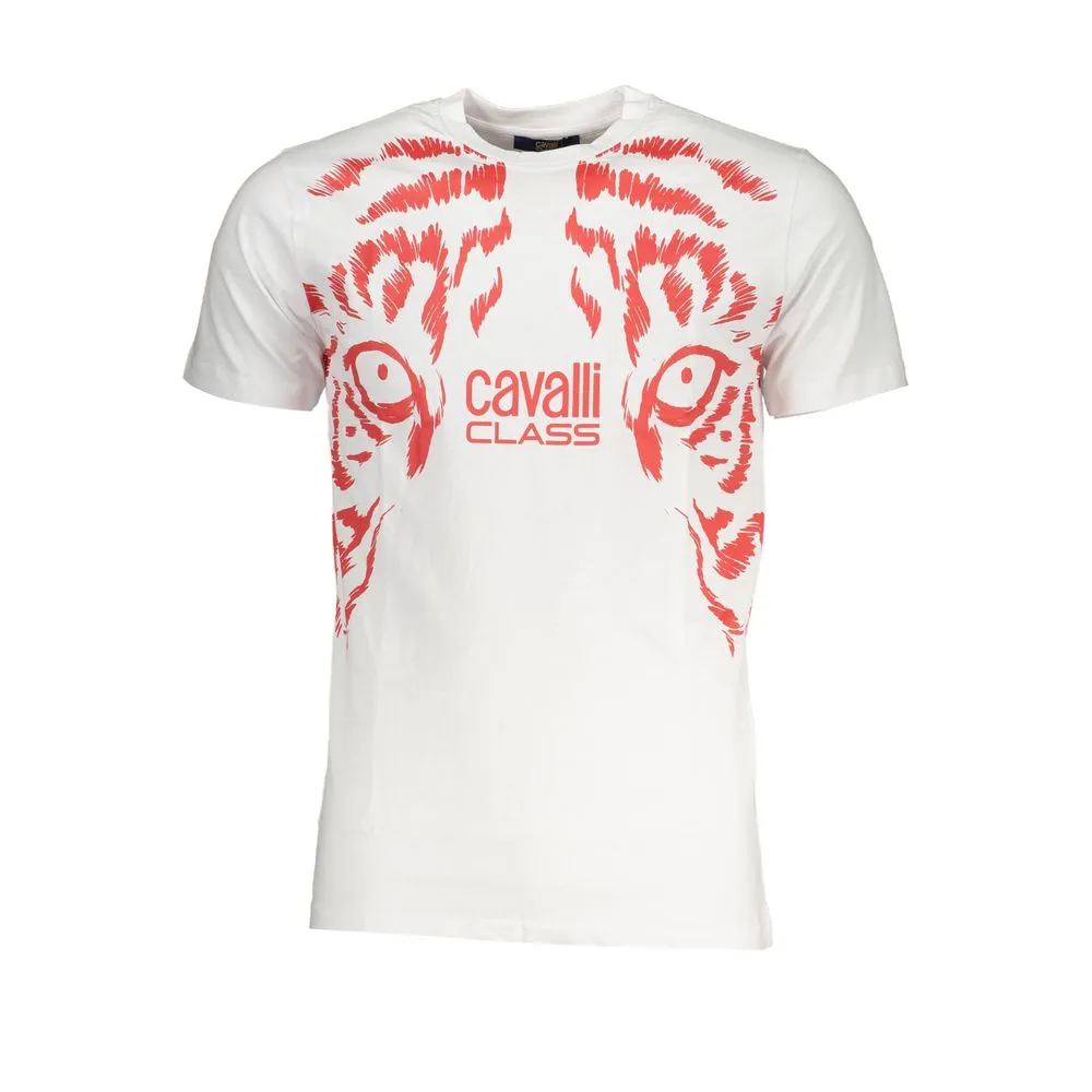 Cavalli Class Men's White Cotton T-Shirt