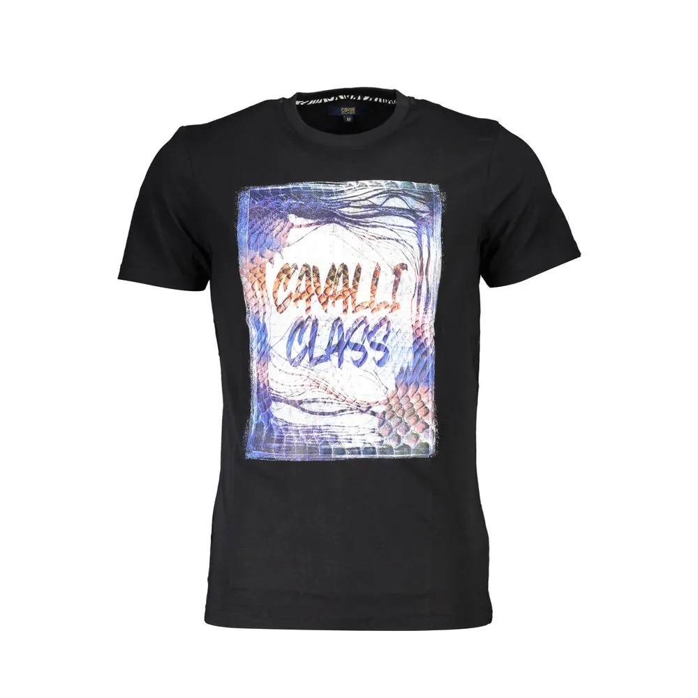 Cavalli Class Men's Black Cotton T-Shirt