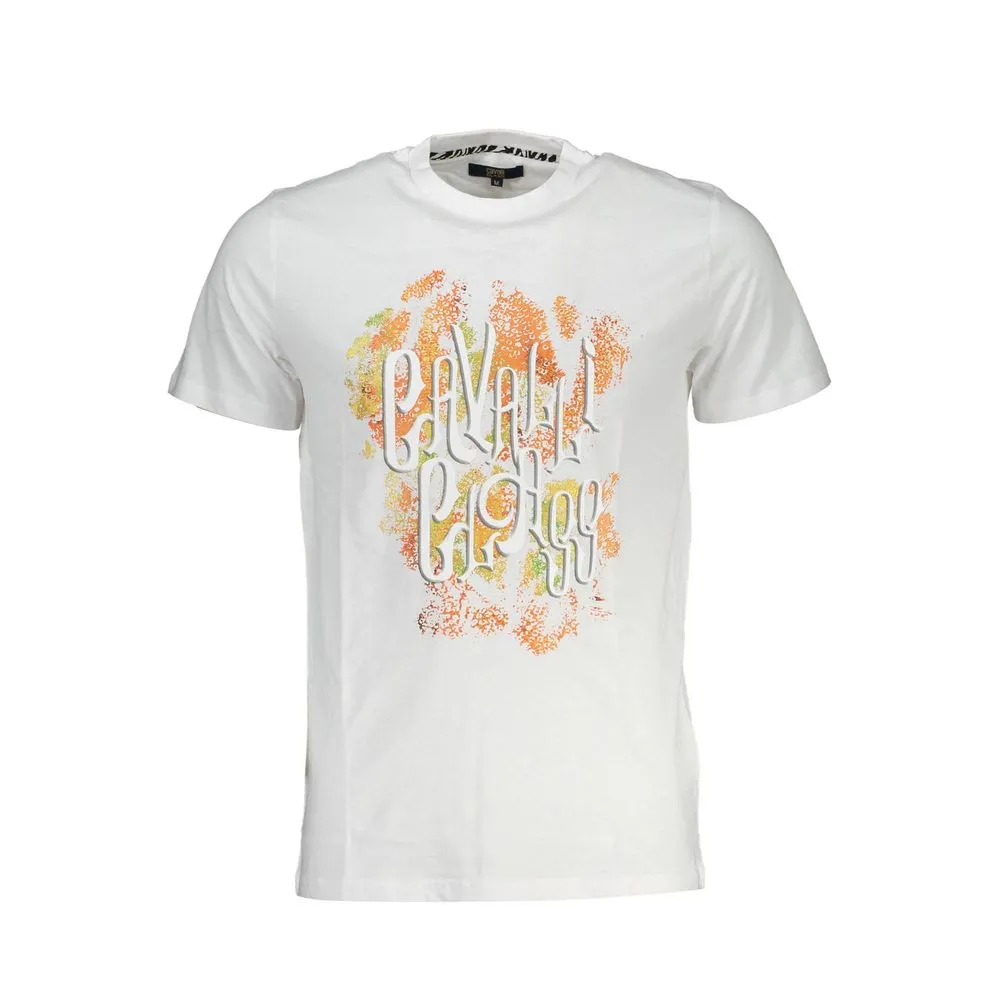 Cavalli Class Men's White Cotton T-Shirt