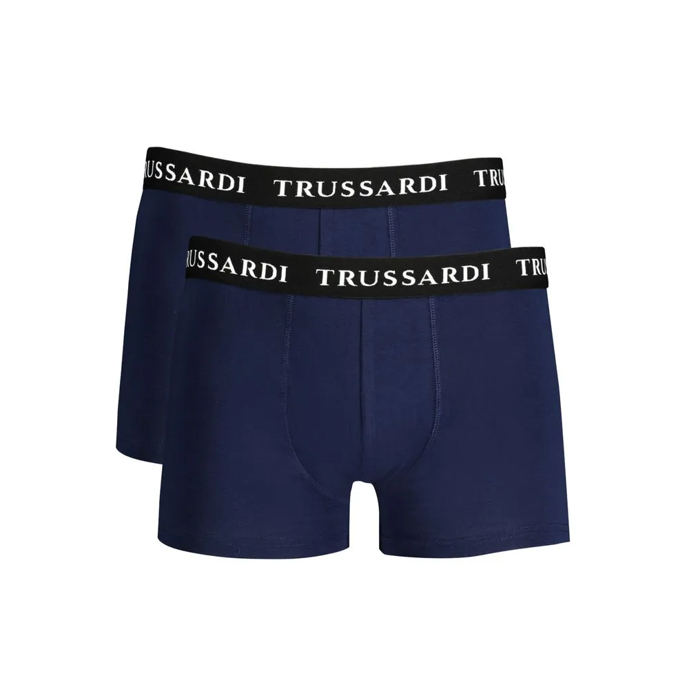 Trussardi Men's Blue Cotton Underwear