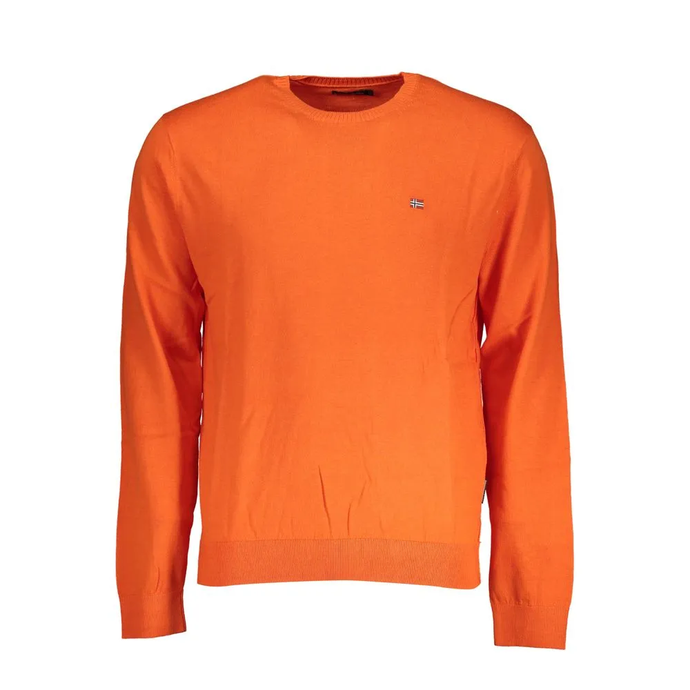 Napapijri Men's Pink Long Sleeve Crew Neck Cotton Sweater