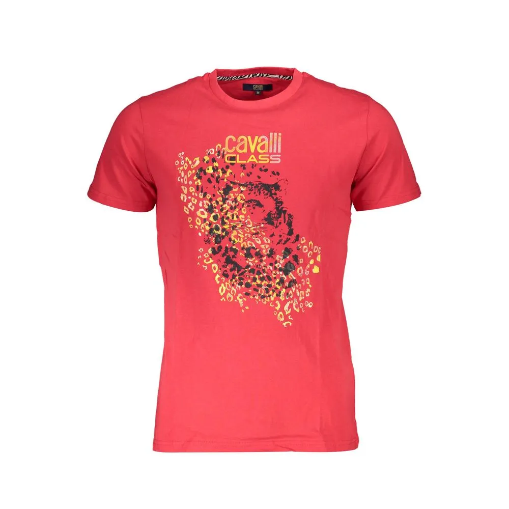 Cavalli Class Men's Red Cotton T-Shirt