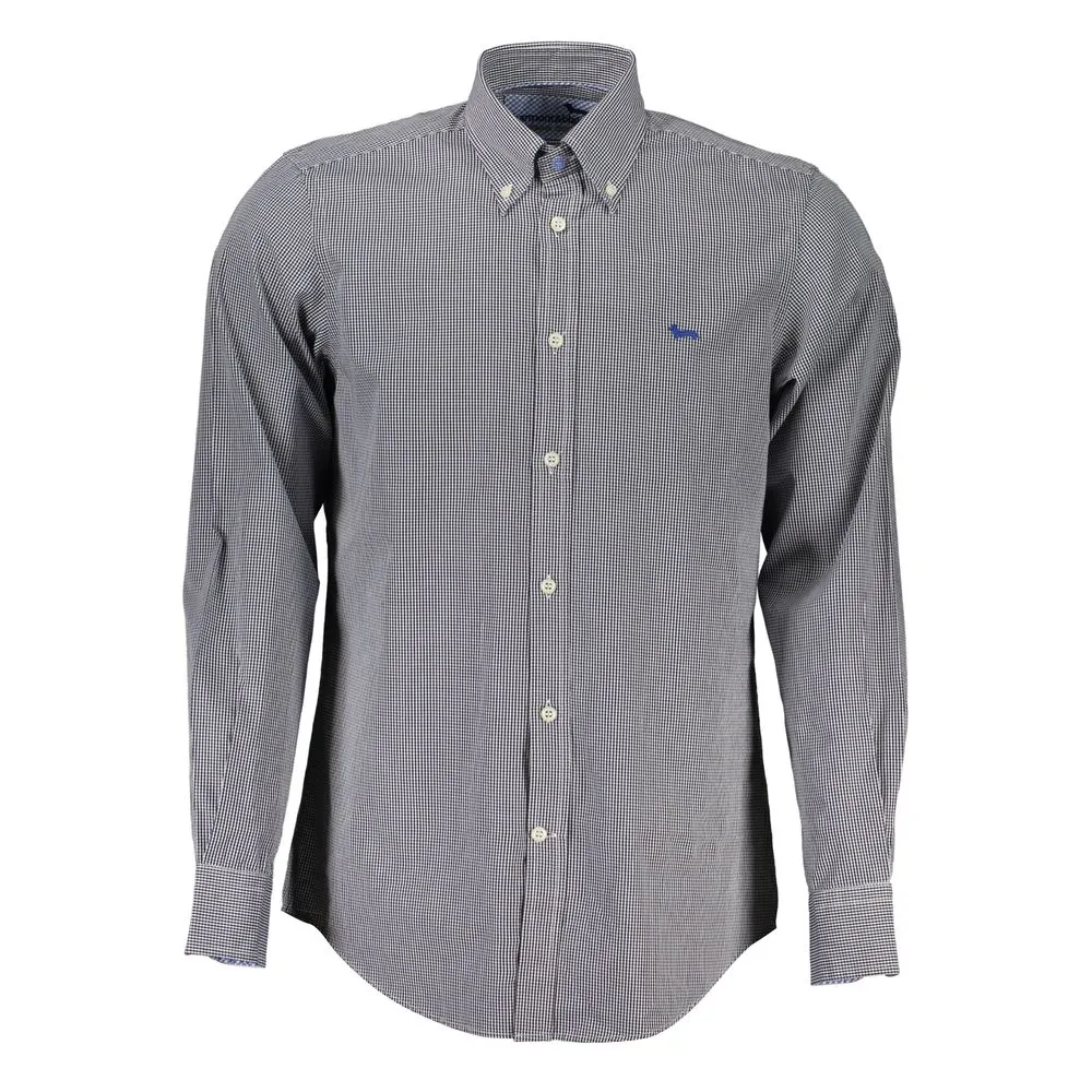 Harmont & Blaine Men's Elegant Blue Long Sleeve Cotton Shirt