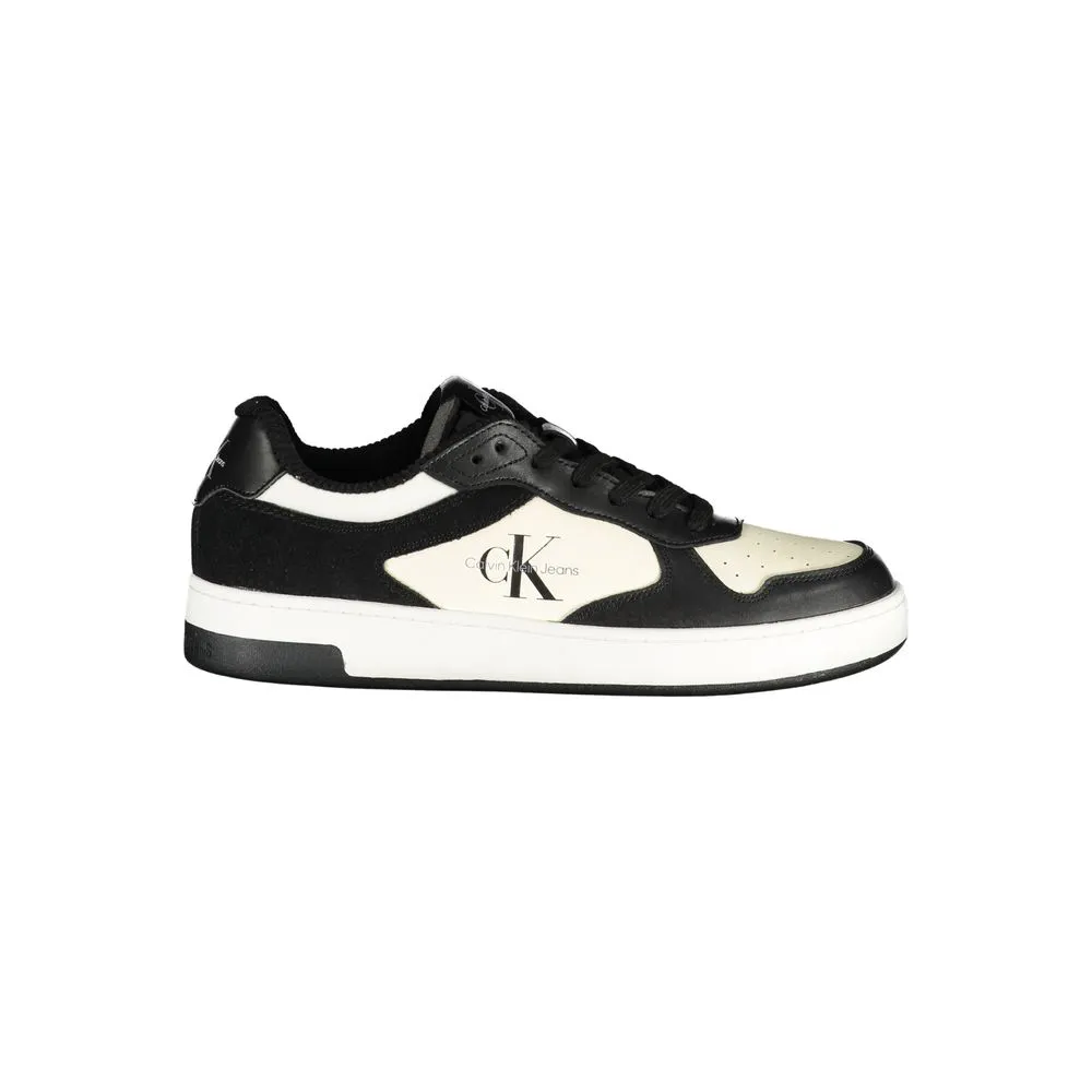 Calvin Klein Men's Sleek Black Sneakers with Contrast Details