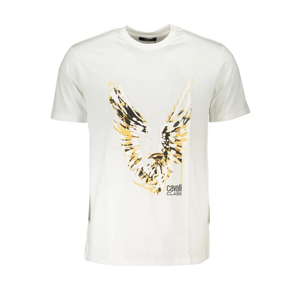 Cavalli Class Men's White Cotton T-Shirt