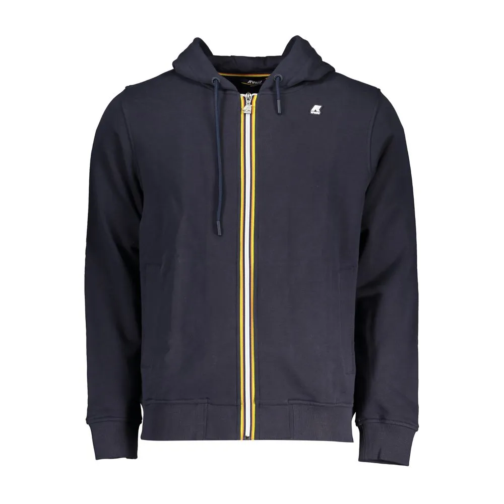 K-WAY Men's Contrast Detail Hooded Cotton Sweater