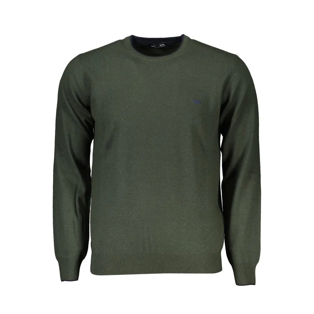 Harmont & Blaine Men's Chic Green Crew Neck Designer Sweater