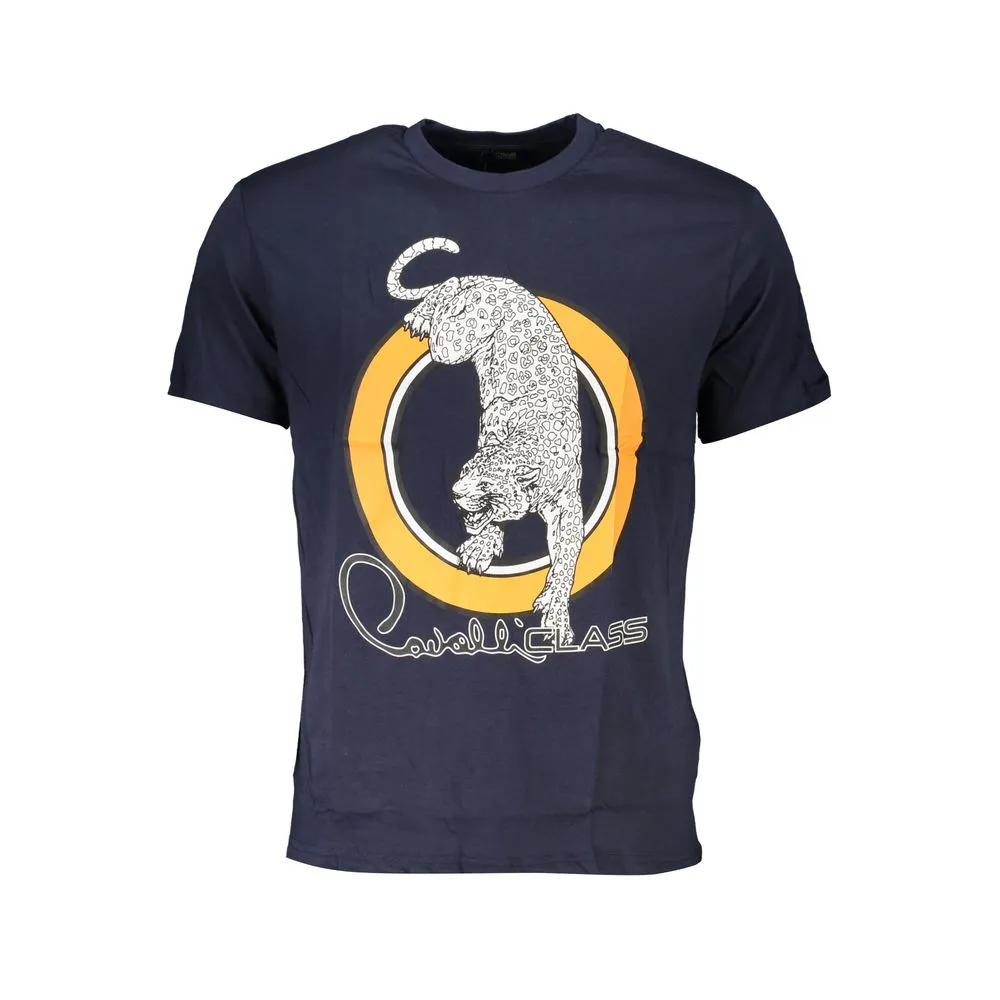 Cavalli Class Men's Blue Cotton T-Shirt