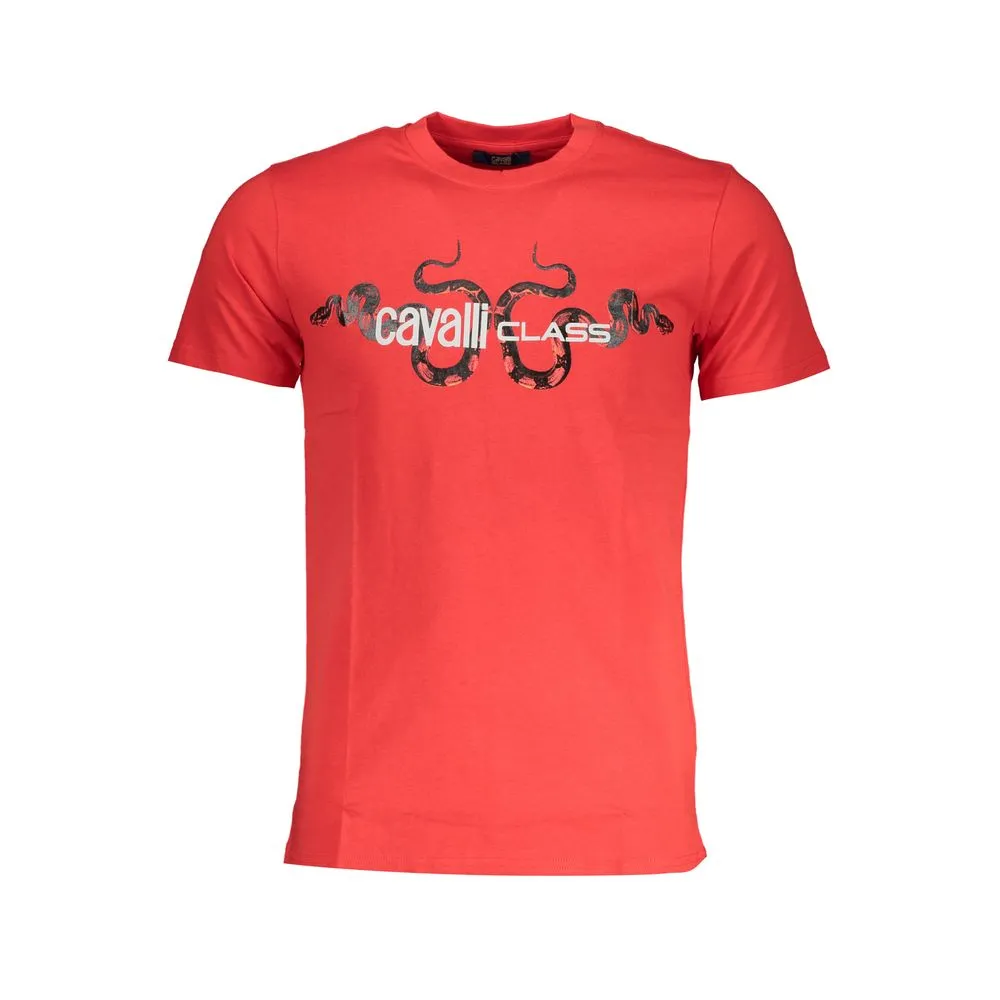 Cavalli Class Men's Red Cotton T-Shirt