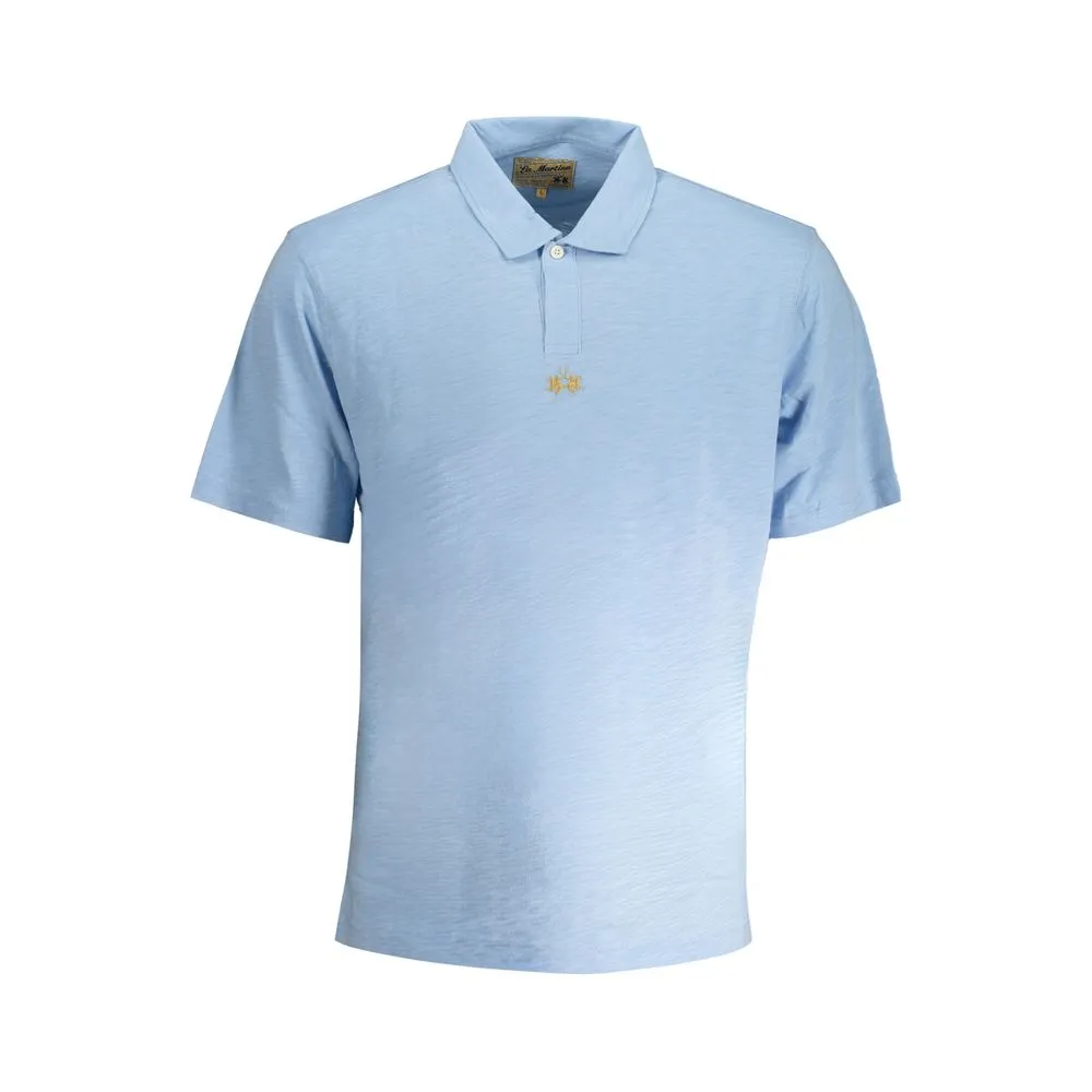 La Martina Men's Light Blue Cotton Polo Shirt